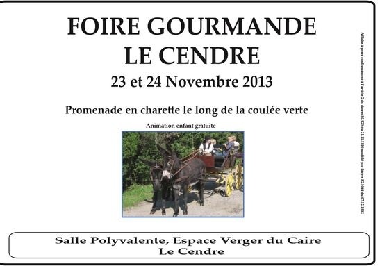 FOIRE GOURMANDE LE CENDRE